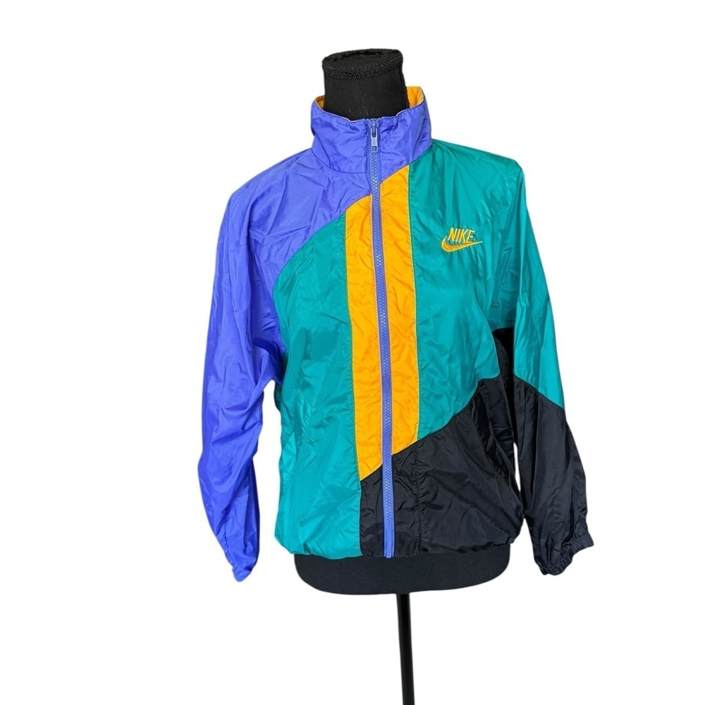 Vintage Nike Colorblock Windbreaker L (Y14/16) fits Womens XS/S Y2K Retro 90s M
